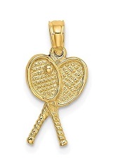gorgeous tennis racquets gold baby charm